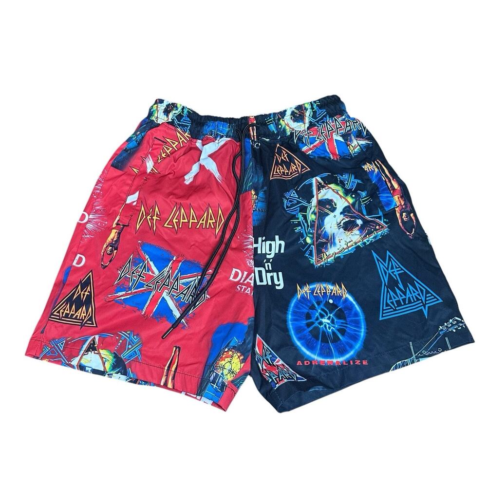 Reason Def Leppard Youth XL Graphic Shorts Hysteria High n Dry 29" Waist